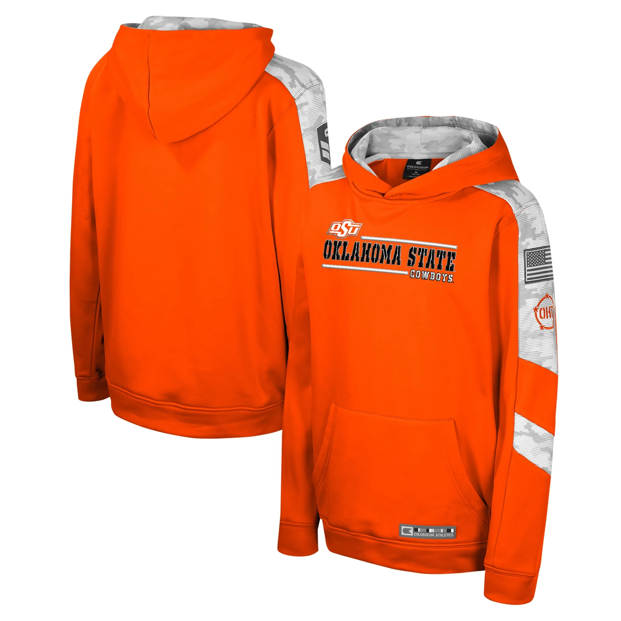 Lids Youth Colosseum Orange Oklahoma State Cowboys OHT Military Appreciation Cyclone Digital Camo Pullover Hoodie
